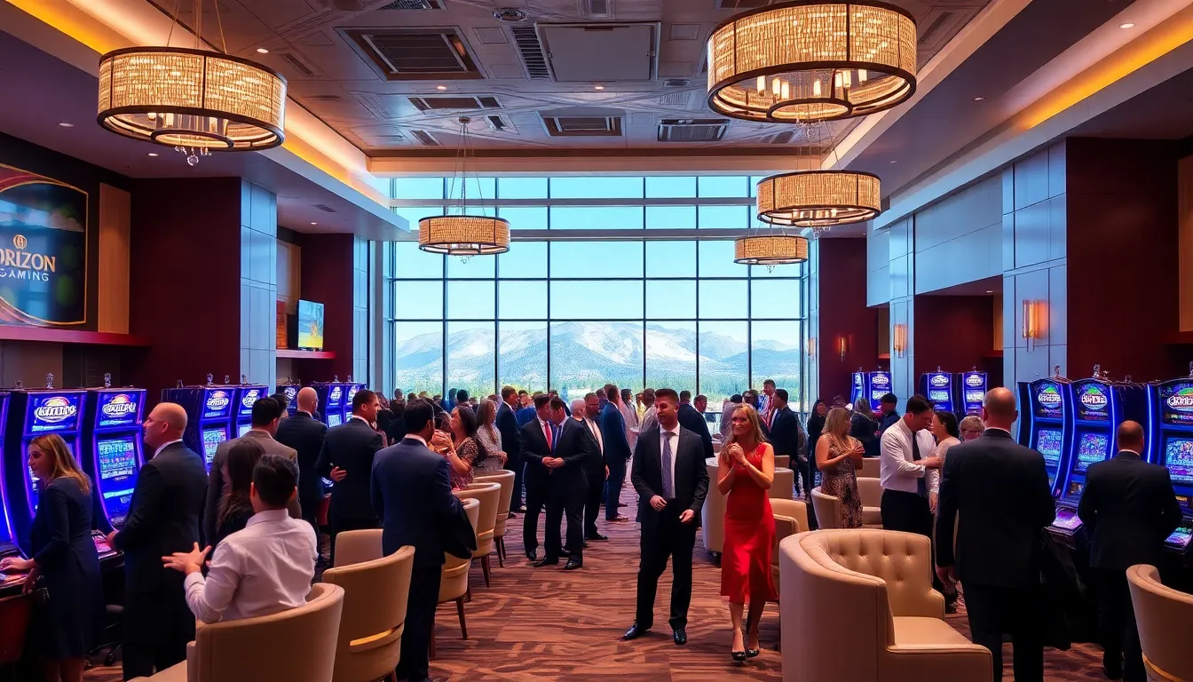 busy casino lobby at Boyd Gaming's Horizon Casino.